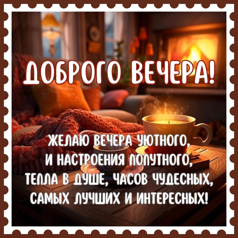 Уютного и хорошего вечера