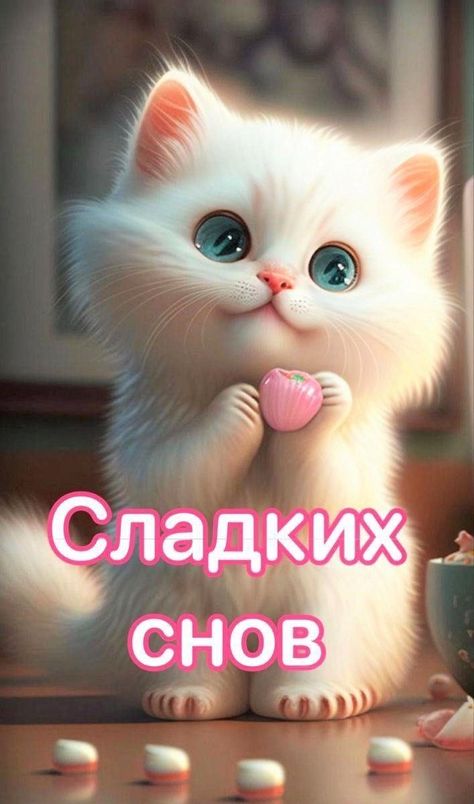 💗 Открытка, сладких снов, спокойной ночи другу! 