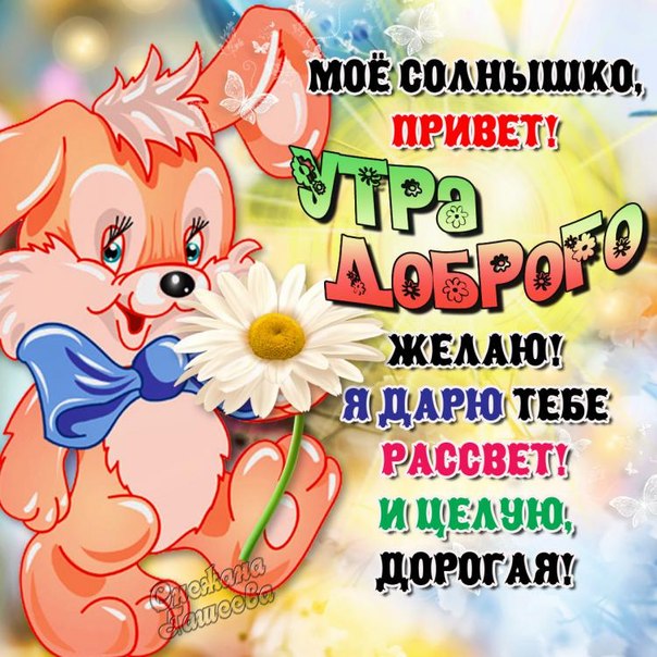 Доброе утро солнышко моё