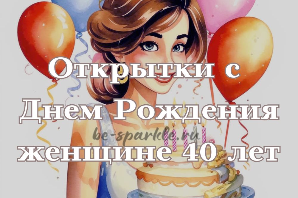 Открытки с Днем Рождения женщине 227 шт