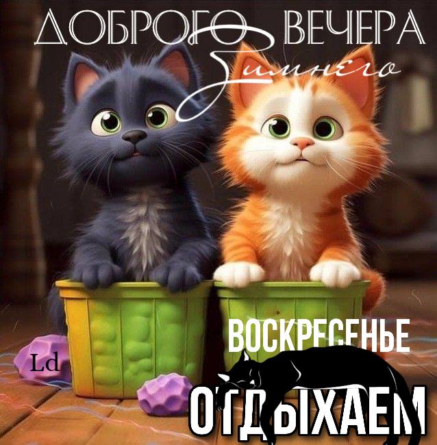 Открытка Доброго воскресного вечера