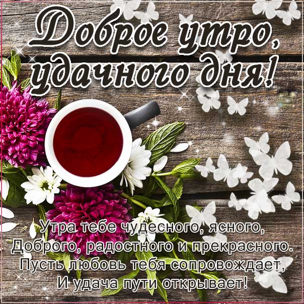 😃 Пожелания хорошего утра и дня, красивые картинки