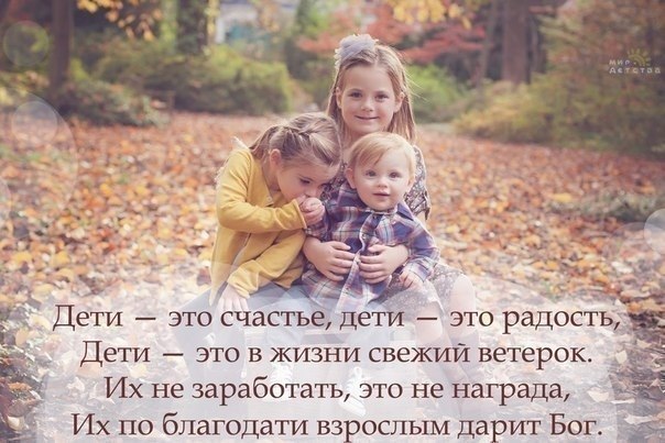 Дети – это счастье, дети – это радость 