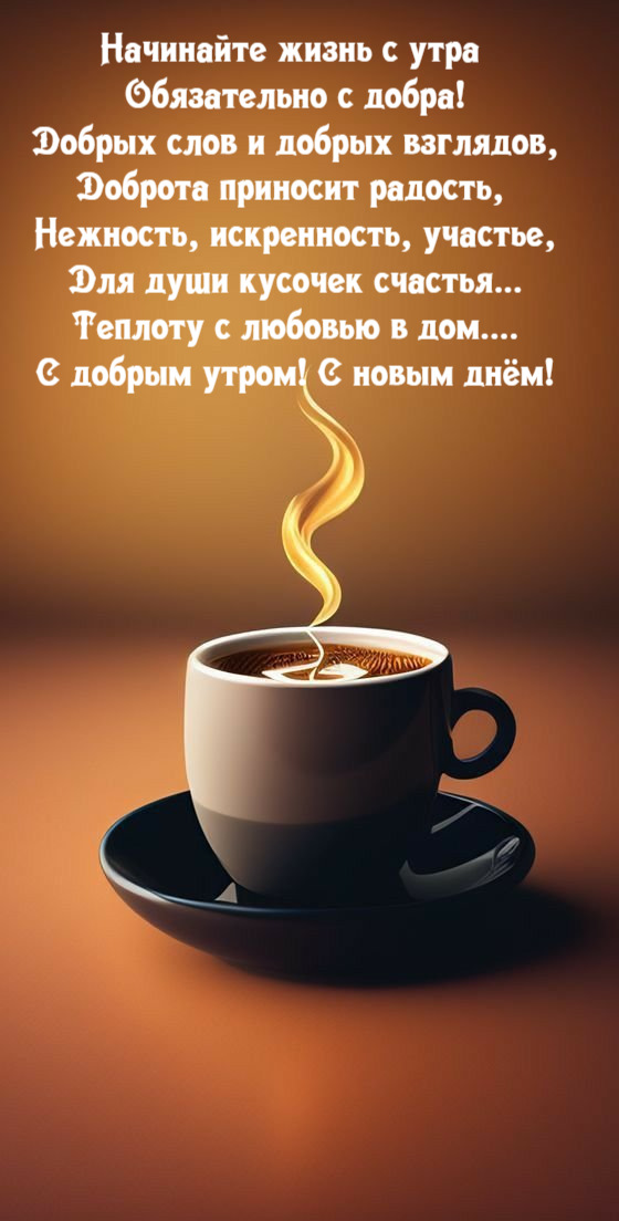 ☕ Доброе утро, любимый! Красивое нежное 