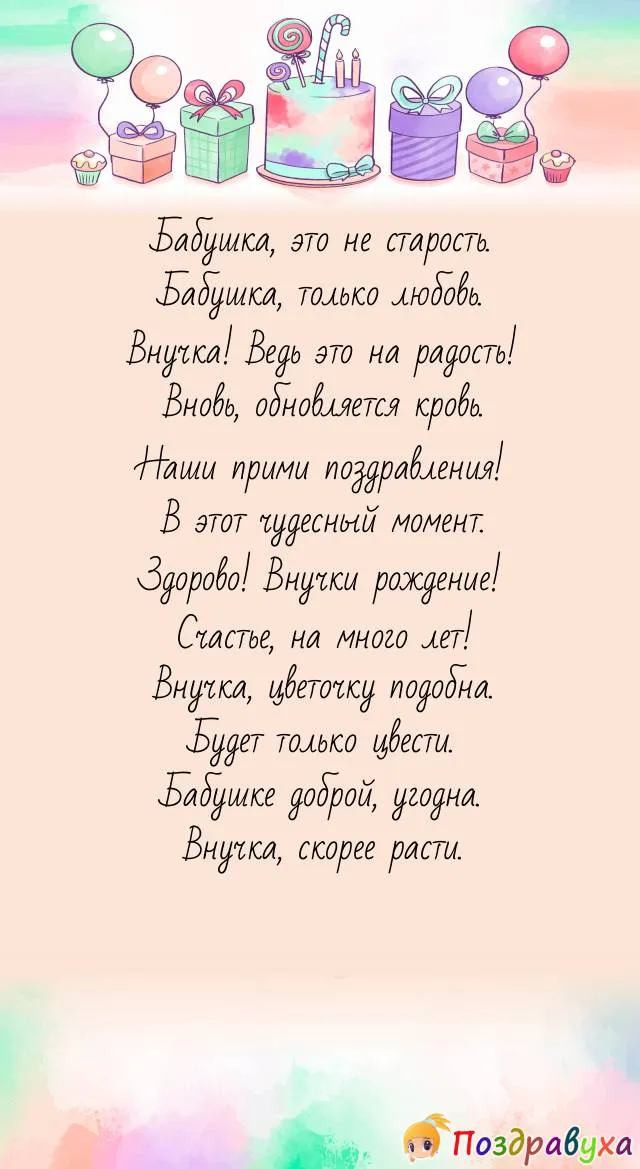 Открытки Внучке с днем рождения 🎉 скачать бесплатно!