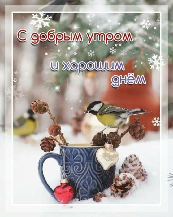 ❄️⛄😍 Картинки с добрым зимним утром