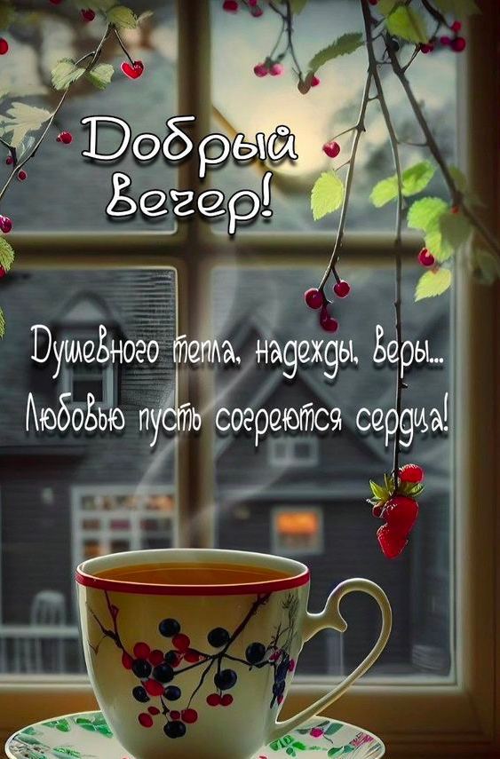 Самого ДОБРОГО ВЕЧЕРА всем! 🌹 – картинки со стихами 